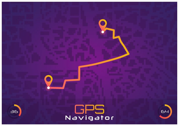 Gps navigation vector image