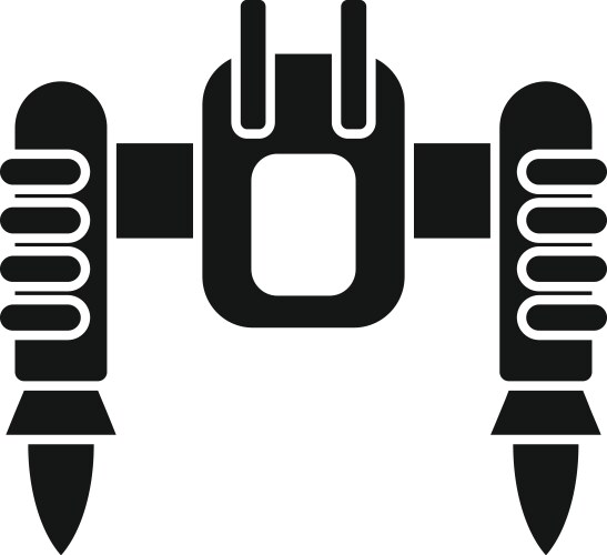Spacecraft flying with two rocket engines Vector Image