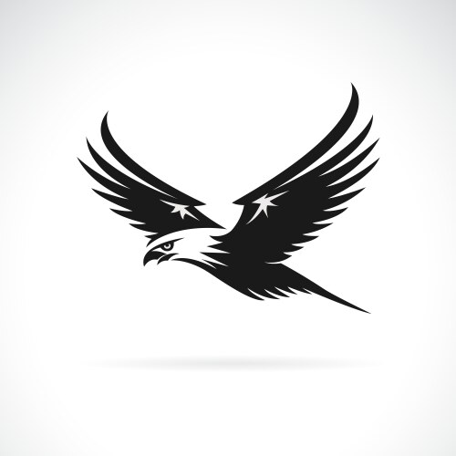 Creative flying golden eagle logo Royalty Free Vector Image