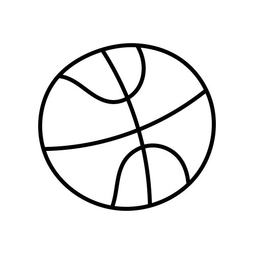 Basketball hand drawn doodle kid stuff icon Vector Image