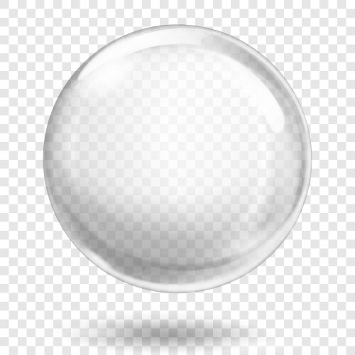 Transparent glass sphere Royalty Free Vector Image