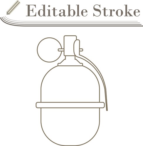 Police smoke grenade icon simple style Royalty Free Vector