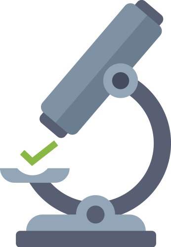 Microscope showing positive result icon Vector Image