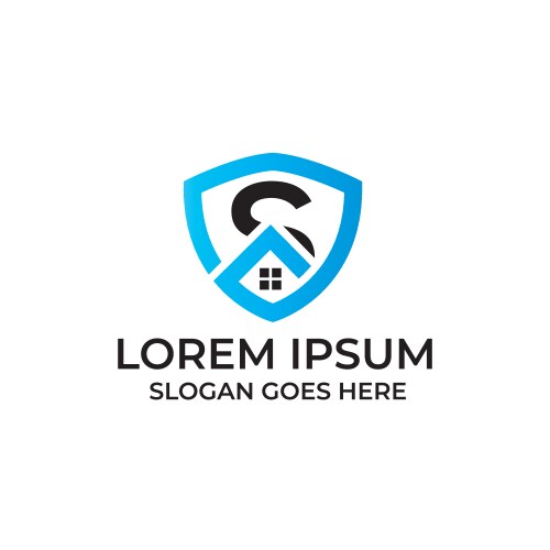 Creative security system logo design Vector Image