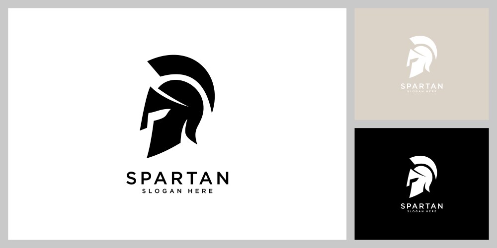 Spartan design helmet and head Vector Image