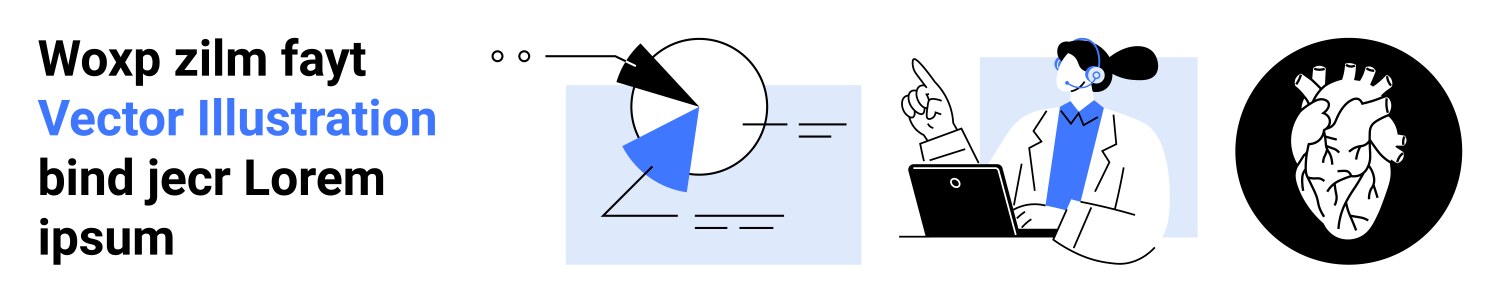 Scientist presenting data analysis with pie chart vector image