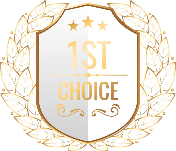 Golden luxury labels and badges gold premium Vector Image