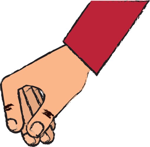 Hand holding something Vector Image