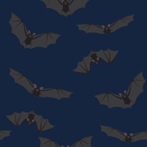 Halloween seamless background with bats Royalty Free Vector
