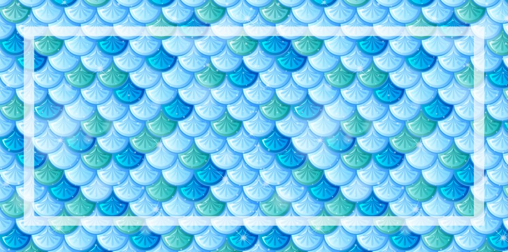 Seamless fish scale pattern in blue tones vector image