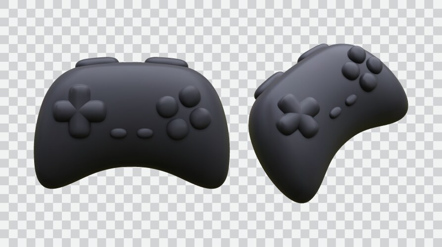 Realistic joypad isolated on transparent vector image