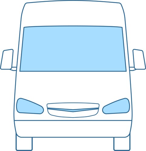 Van front view Royalty Free Vector Image - VectorStock
