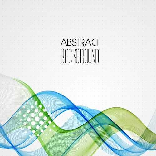 Abstract transparent green wave background Vector Image