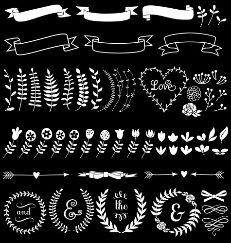 Floral Wreath Black White Vector Images (over 31,000)