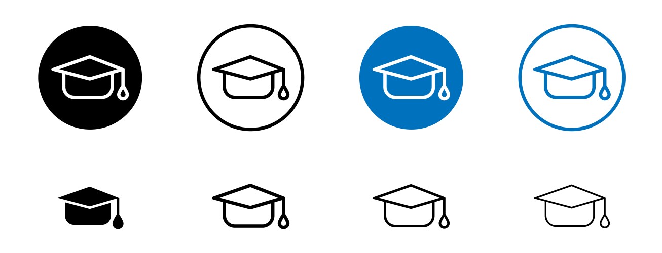 Graduation cap icon Royalty Free Vector Image - VectorStock