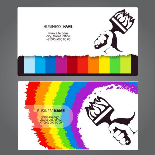 painting business card for painter vector