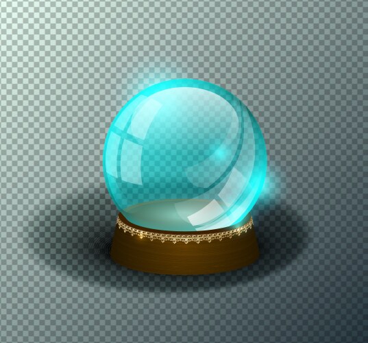 Snow globe empty template isolated Royalty Free Vector Image