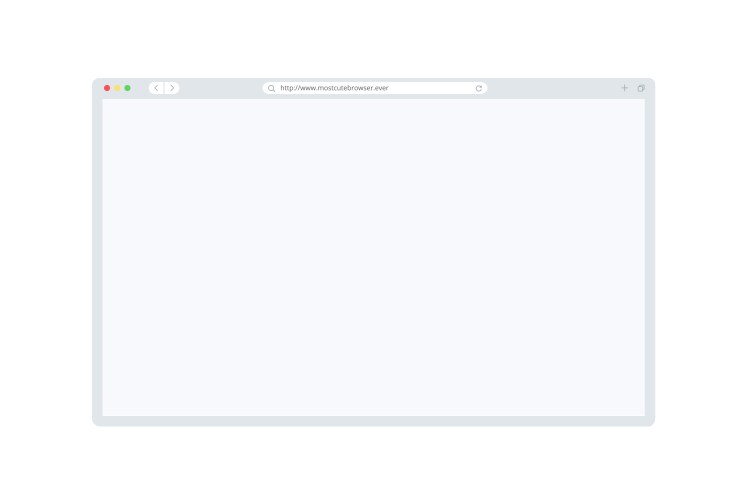 browser window mockup with empty space for website vector