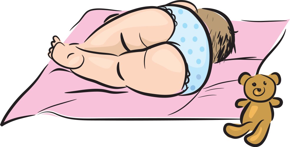 Sleeping baby vector image