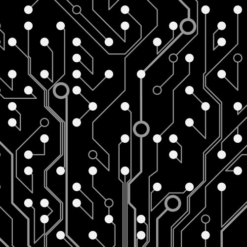 Printed Circuit Board Pattern Easter Eggs Vector Image