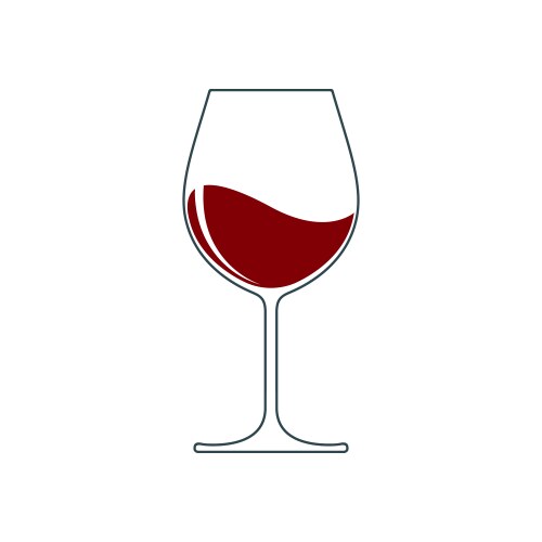 Glass wine wineglass icon Royalty Free Vector Image