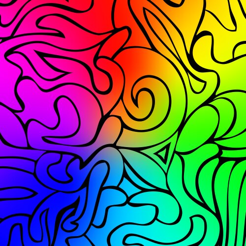 Psychedelic waves purple color gradient rainbow Vector Image
