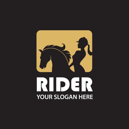 Horse and woman icon vector image