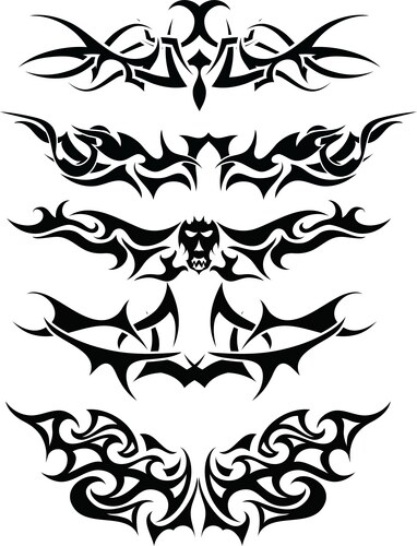 Tattoos set Royalty Free Vector Image - VectorStock