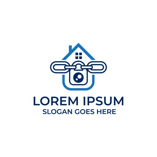 Creative security system logo design Vector Image