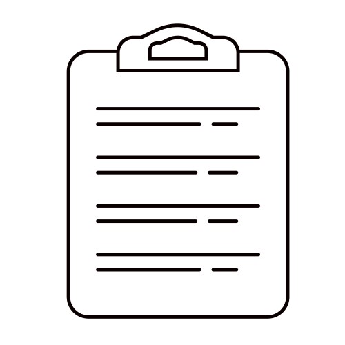 Icon tablet with paper clip Vector Image