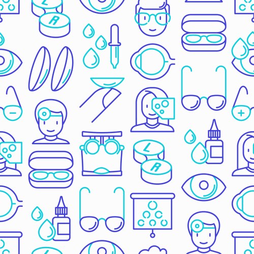 Ophthalmologist seamless pattern Royalty Free Vector Image
