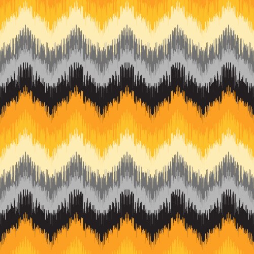 Colorful ikat chevron frame seamless pattern Vector Image