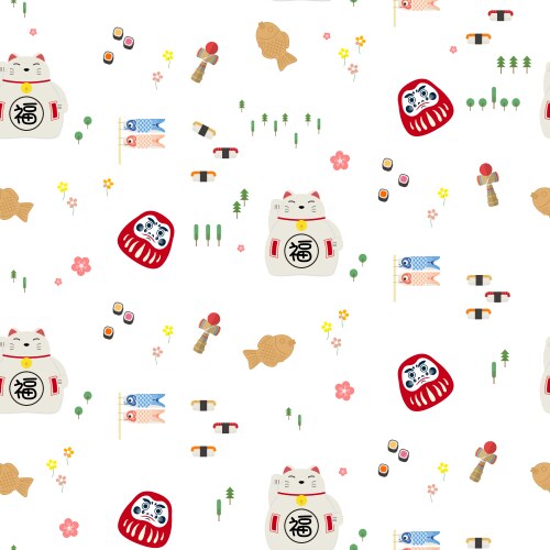 Japan seamless pattern Vector Image