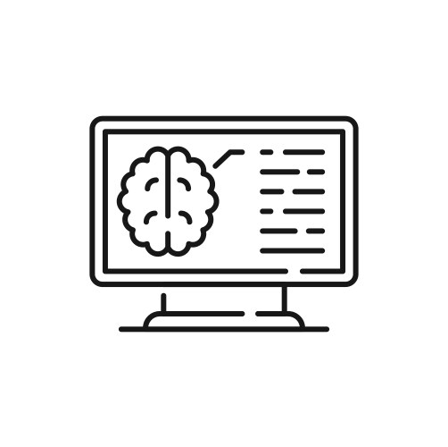 Mri scan outline icon computed tomography machine vector image