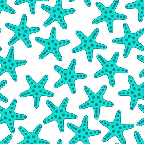 Underwater seamless pattern with starfish Vector Image