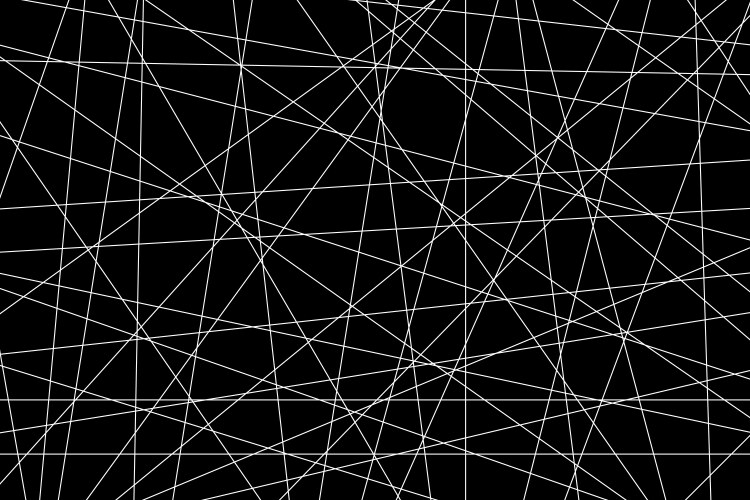 White random lines line pattern on black vector image