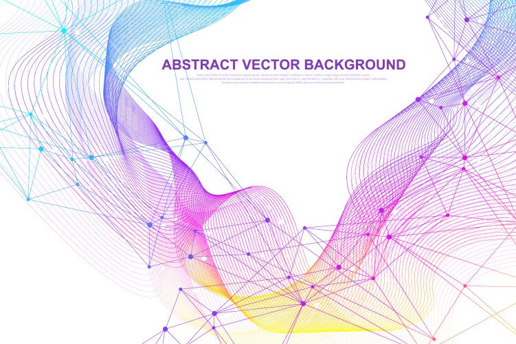 abstract plexus background with connected lines vector image