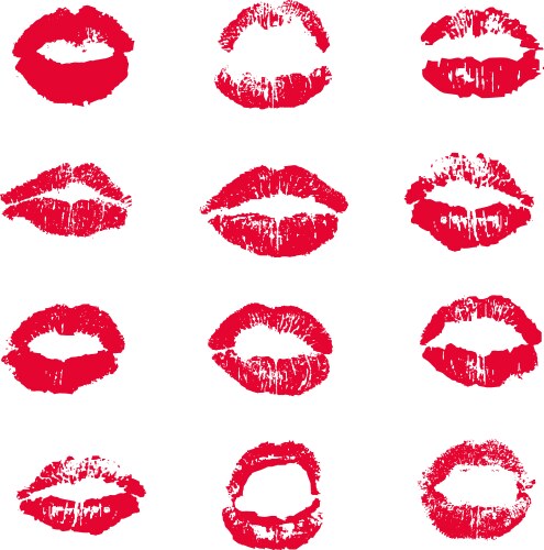Female red lips Royalty Free Vector Image - VectorStock