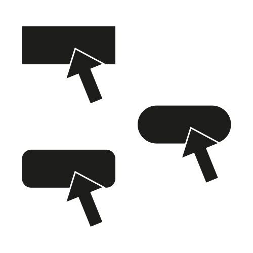 Click icon arrow cursor symbol pointer black vektorbild