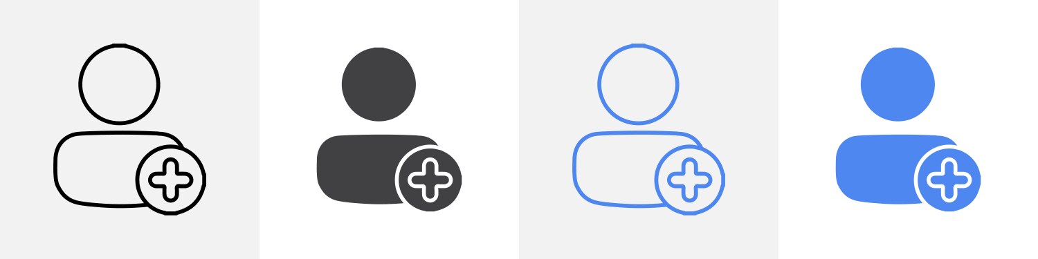 Add user icon set use for web vector image