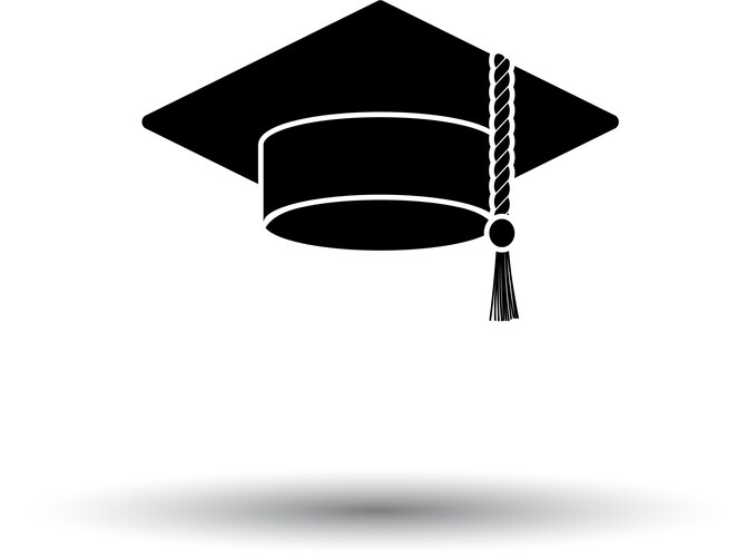 Graduation cap and diploma icon simple sign Vector Image