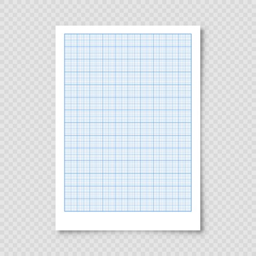 sheet of graph paper with grid millimeter vector