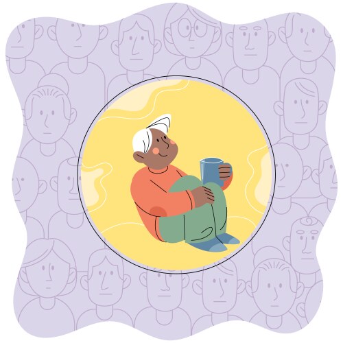 Introvert introverts often prioritize vector image