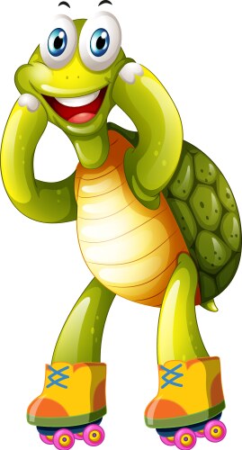 Cute turtle cartoon smiling Royalty Free Vector Image