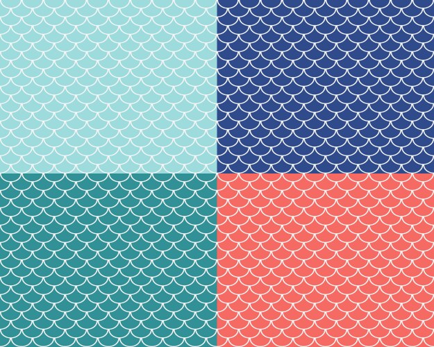 Fish scales pattern Royalty Free Vector Image - VectorStock