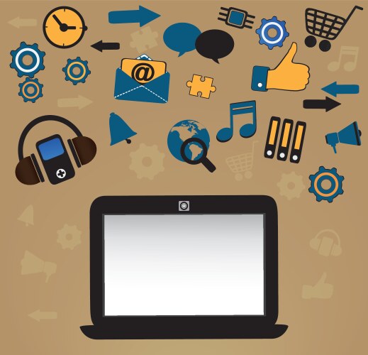 Template of social media for text or name vector image