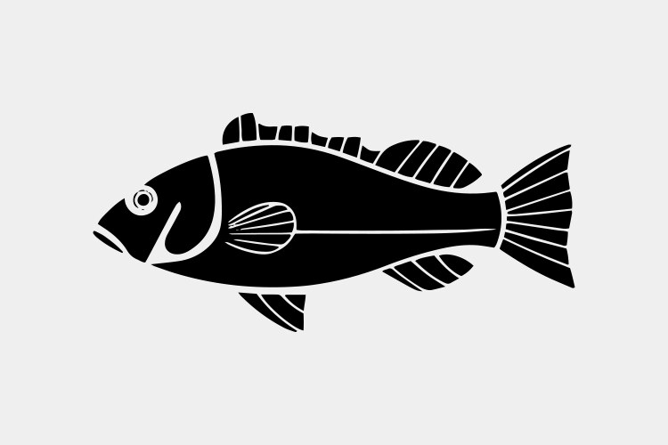 Fish silhouette vector image