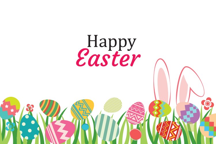 Easter eggs banner set Royalty Free Vector Image