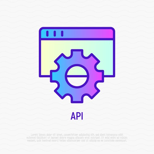 Modeling api thin line icon vector image