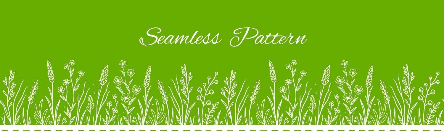 Natural hand drawn background with floral pattern Vector Image